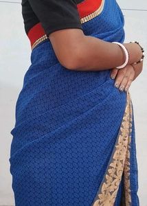 Blue &amp; Red Saree