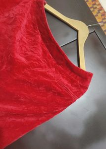 Red Velvet Trouser Pant For 34 Waist