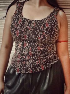 Multicolour bodycon tank top (Stretchable)