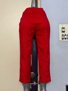 Pintrest Red Designer Pure Cotton Pant