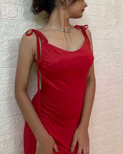 Red Backless Mini Dress