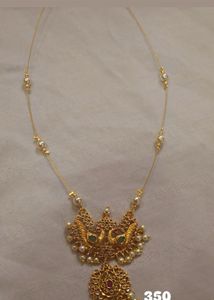Gold Tone Peacock Necklace