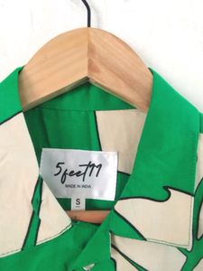 Green Printed Shirt ( Men)