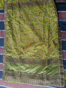 Lime Green Embroidered Salwar Kameez