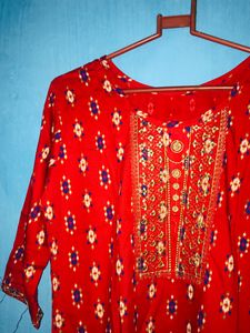 Red Short Kurti For Women