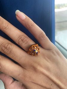Banarsi Copper Wire Ethnic Flower Ring