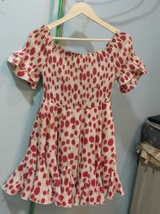 Red Polka Dot Mini Dress