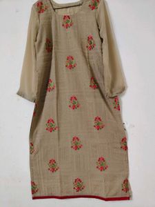 Embroidery Work Kurti + Dupatta