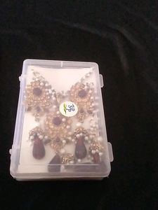 Elegant Gold &amp; Ruby Jewelry Set