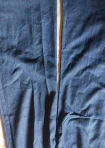 Denim Button-Front Culottes