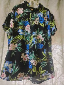 Floral Print Short Sleeve Shirt