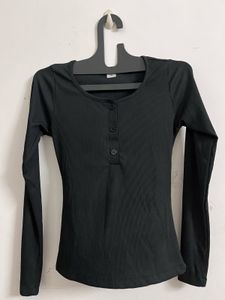 Black Long Sleeve Top