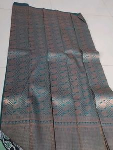 Sapphire Green Silk Saree