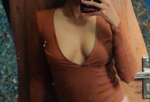 Deep V-Neck Long Sleeve Top