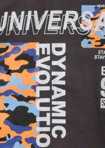 DNMX Charcoal full sleeve Graphic Print T-shirt