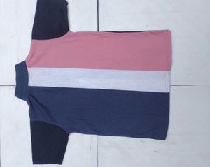 Color Block Short Sleeve Polo