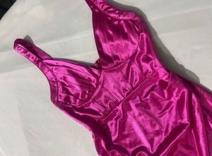 Fushia Pink Corset Bodycon Dress