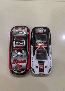 Set of 2 tin car containers