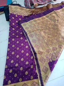 Purple &amp; Gold Saree