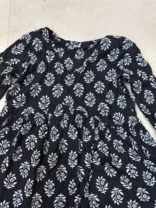 Floral Print Long Sleeve short kurti