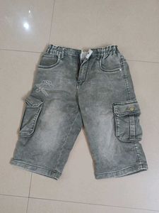 Boys Grey Denim Shorts