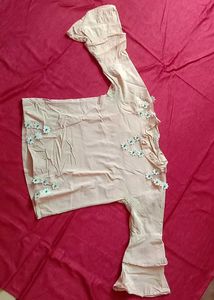 Peach Floral Top