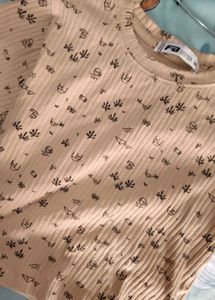 Cute Printed crop Tee