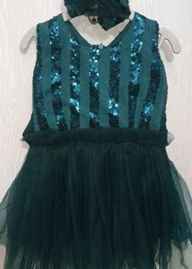 Green Sequin Dress & Headband
