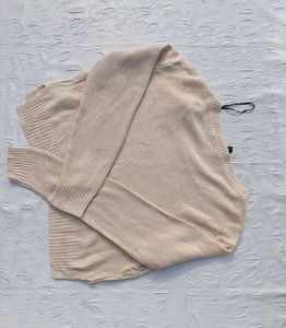 H&amp;m Beige Knit Pullover Sweater