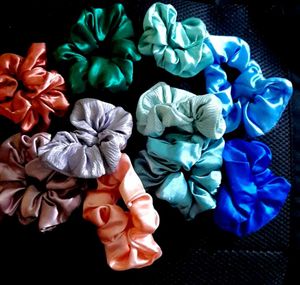 🌈Colorful Satin Scrunchie Set Of 10