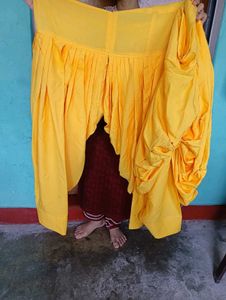 Yellow Hand Stiched Punjabi Salwar