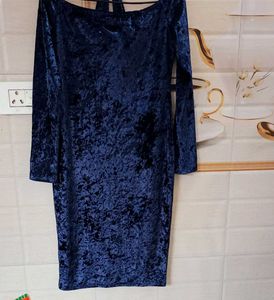 Beutiful Crushed Velvet Shein Dress