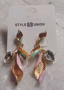 Floral Leaf Dangle Earrings