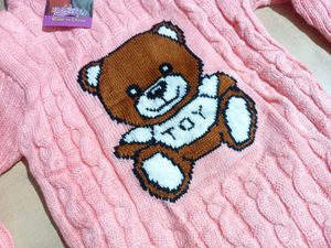 Cute Pink Teddy Bear Sweater