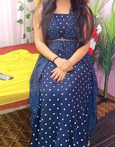 Navy Blue Star Print Shrug