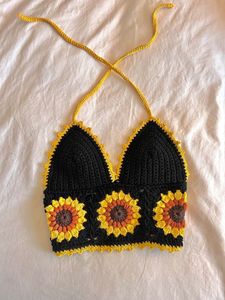 Crochet Sunflower Top