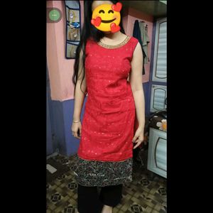 Designer ..Long Straight Fit Kurta