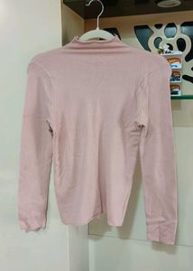Pink Turtle Neck Long Sleeve Top