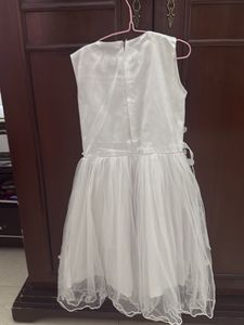 Girls&#39; White Floral Dress