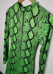Neon Green Slim Fit Gown