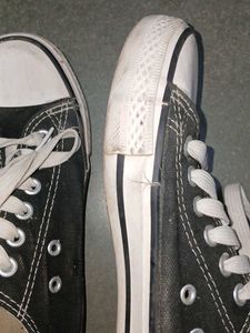 Black Canvas Sneakers - Size 37