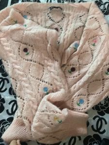 Floral Embroidered Knit Cardigan