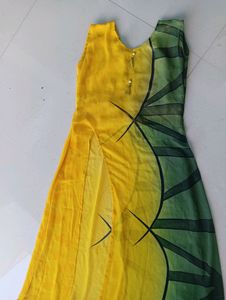Yellow Cut Kurti