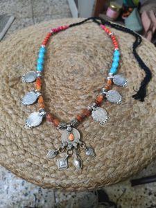 Original Vintage Afghani Long Tribal Neckpiece
