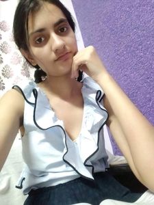 blue sleevless top
