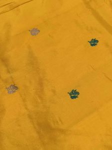 Pure Kanjeevaram Silk Saree Yellow &amp; Green