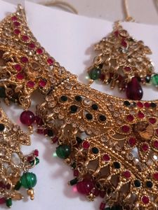 Necklace With Earning Nd Bindi..