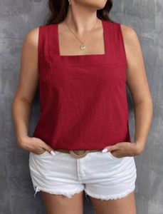 Red Sleeveless Top