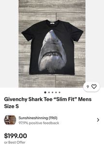 Givenchy Paris shark print tshirt