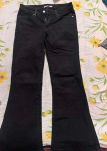 Zudio Bootcut Black Denim For Women